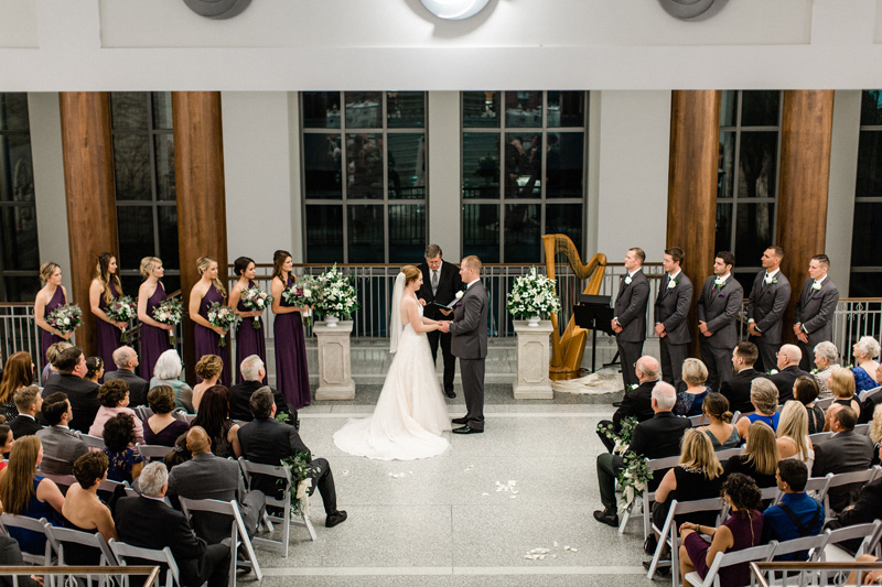 third floor atrium wedding ceremony at the Main Library
