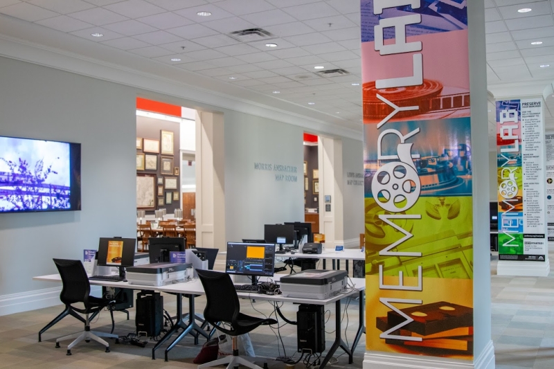 Photo of the Memory Lab on the fourth floor of Main Library